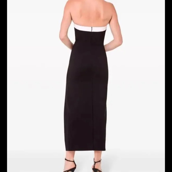 NICHOLAS Jane Midi Dress in Solid Black & Milk - Picture 2 of 12